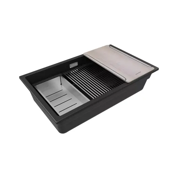 Кухонная мойка Paulmark LUMI-MULTI SINK 74 UNI LU-MULTI 74-BLM, чёрный - фото 2