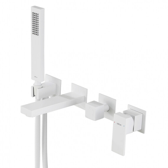 Смеситель для ванны Abber Daheim AF8230W (со скрытой частью) белый матовый - фото 2