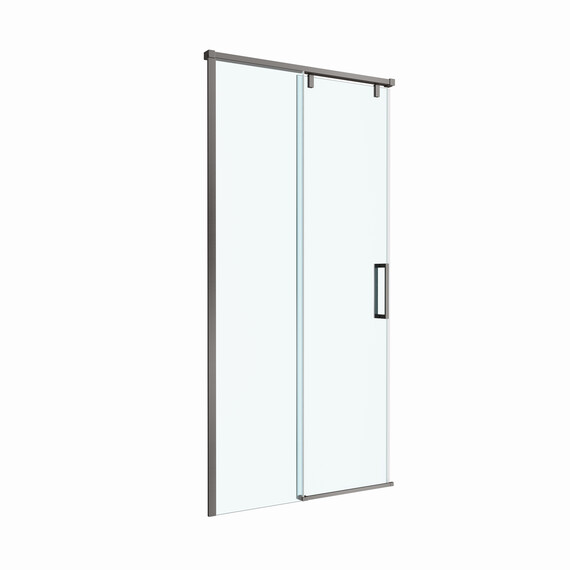 Душевая дверь BelBagno 100 см SOFT_CLOSE-1-BF-1-100-C-GM (стекло 8 мм) оружейная сталь/прозрачное - фото 9