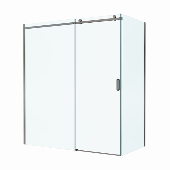 Душевое ограждение BelBagno 180x100 см SOFT_CLOSE-2-AH-1-180/100-C-GM (стекло 8 мм) оружейная сталь/прозрачное - фото 9