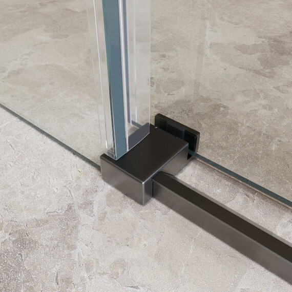 Душевое ограждение BelBagno 180x100 см SOFT_CLOSE-2-AH-1-180/100-C-GM (стекло 8 мм) оружейная сталь/прозрачное - фото 6