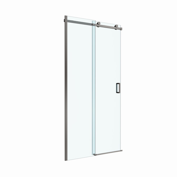 Душевая дверь BelBagno 110 см SOFT_CLOSE-2-BF-1-110-C-GM (стекло 8 мм) оружейная сталь/прозрачное - фото 7