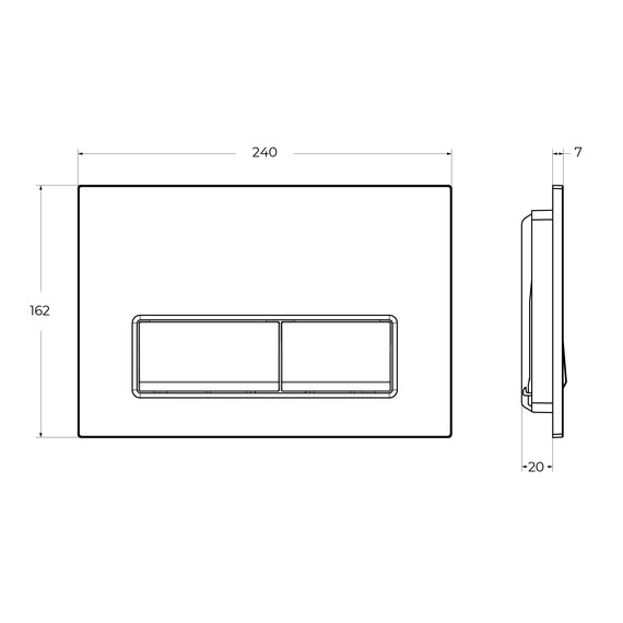 Кнопка смыва BelBagno BB-15R-IN, сатин - фото 4