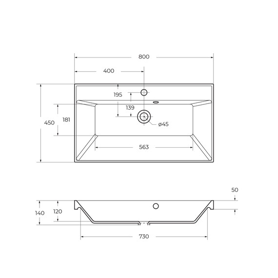 Тумба подвесная с раковиной BelBagno MARINO-800-2C-SO-WO-P 80 см, Rovere Bianco (раковина BB800/450-LV-ART-AST-NERO) - фото 10