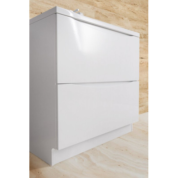 Тумба напольная с раковиной BelBagno 80 см MARINO-800-2C-PIA-BL-P (раковина BB800/450-LV-MR-FT) белый - фото 3