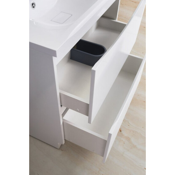 Тумба напольная с раковиной BelBagno 80 см MARINO-800-2C-PIA-BL-P (раковина BB800/450-LV-MR-FT) белый - фото 4