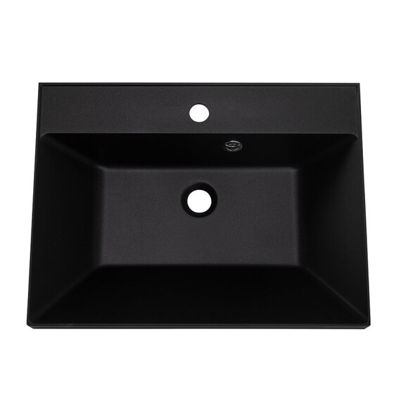 Тумба подвесная с раковиной BelBagno 60 см MARINO-600-2C-SO-NL-P (раковина BB600/450-LV-ART-AST-NERO) Nero Lucido - фото 2