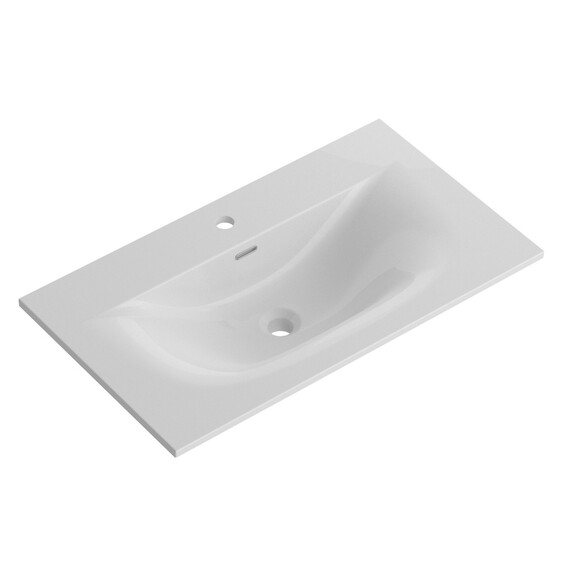 Тумба подвесная с раковиной BelBagno 80 см UNO-800-2C-SO-VO (раковина BB-8099-80) еловый матовый - фото 3