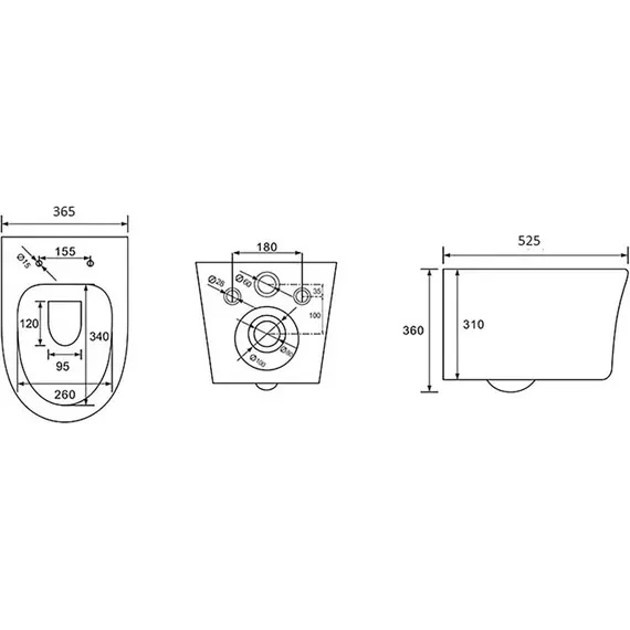 Инсталляция с подвесным унитазом комплект AQUATEK INS-0000023, унитаз безободковый Aquatek Ника AQ2009-00 с тонкой крышкой sc, крепление, кнопка смыва на выбор - фото 13