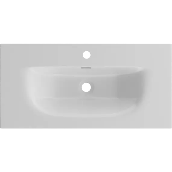 Тумба подвесная с раковиной BelBagno 80 см MARINO-CER-MINI-800-2C-SO-NL-P (раковина BB-8099-3-80) Nero Lucido - фото 2