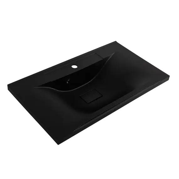 Тумба подвесная с раковиной BelBagno 80 см MARINO-H60-800-2C-SO-RN-P (раковина BB800/450-LV-ART-PR-NERO) Rovere Nature - фото 3