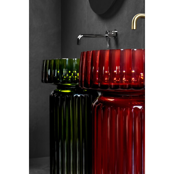 Раковина-чаша Boheme Glow 40 см 810-RIB-G-BUR, burgundy - фото 2