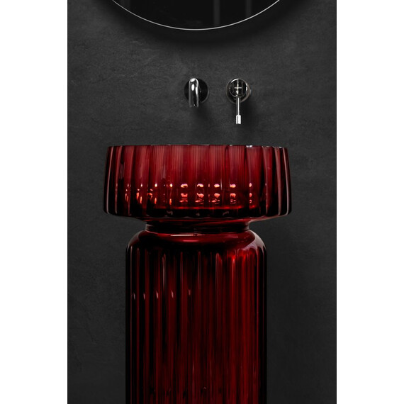 Раковина-чаша Boheme Glow 40 см 810-RIB-G-BUR, burgundy - фото 3