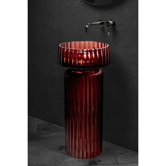 Раковина-чаша Boheme Glow 40 см 810-RIB-G-BUR, burgundy - фото 4