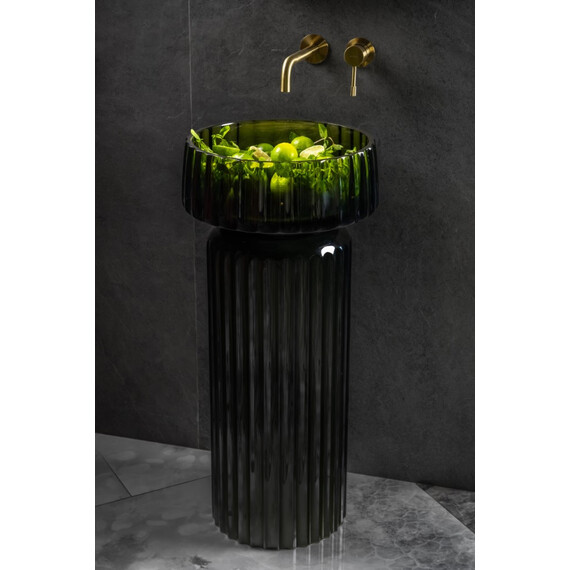 Раковина-чаша Boheme Glow 40 см 810-RIB-G-GR, transparent grey - фото 4