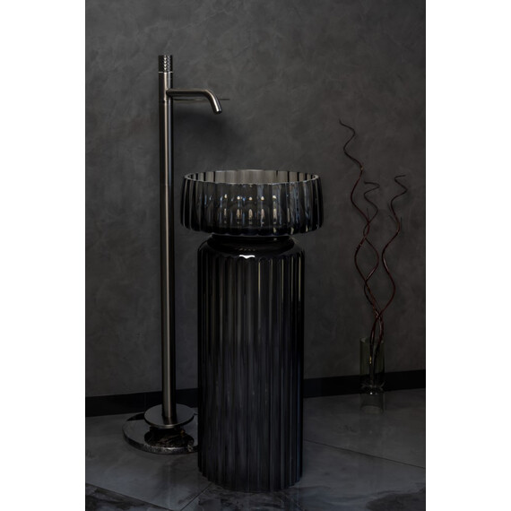 Раковина-чаша Boheme Glow 40 см 810-RIB-G-GR, transparent grey - фото 7