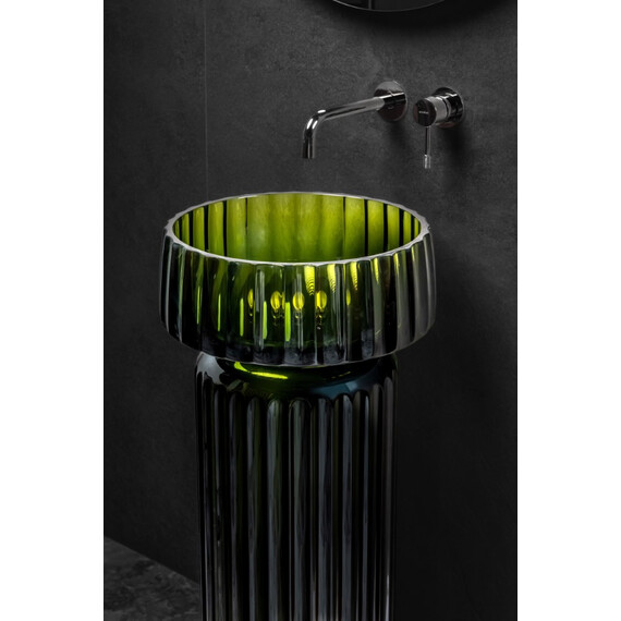 Раковина-чаша Boheme Glow 40 см 810-RIB-G-OL, transparent olive - фото 10