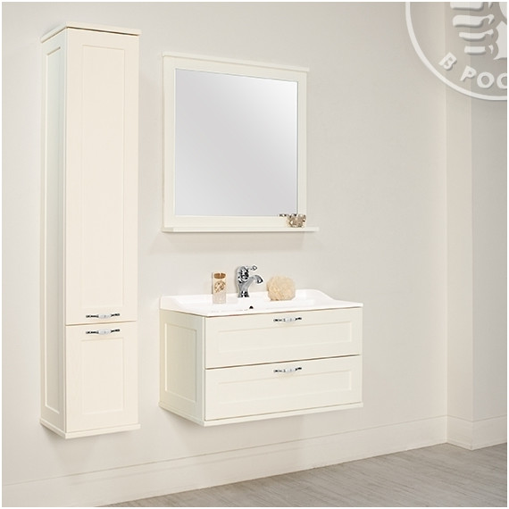 Пенал подвесной Акватон Леон 31 см с корзиной 1A186503LBPS0, дуб белый - фото 6