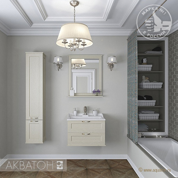 Пенал подвесной Акватон Леон 31 см с корзиной 1A186503LBPR0, дуб бежевый - фото, картинка 7 Пенал подвесной Акватон Леон 31 см с корзиной 1A186503LBPR0, дуб бежевый - фото 7