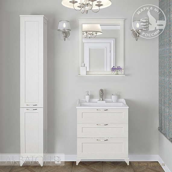 Тумба напольная с раковиной Акватон Леон 65Н 1A1946K0LBPS0, дуб белый - фото 5