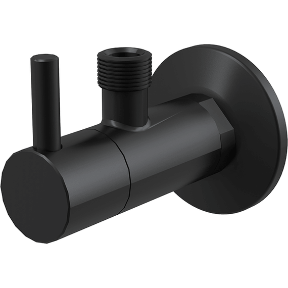 Угловой вентиль AlcaPlast ARV001-BLACK с фильтром - фото 