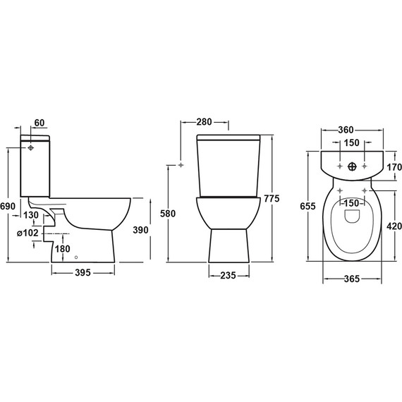 Унитаз-компакт Gala Pack ARCO-N 9002801 с крышкой дюропласт - фото 2