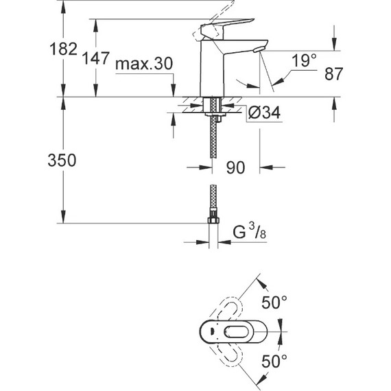 Смеситель для раковины Grohe BauLoop 23337000 - фото, картинка 2 Смеситель для раковины Grohe BauLoop 23337000 - фото 2