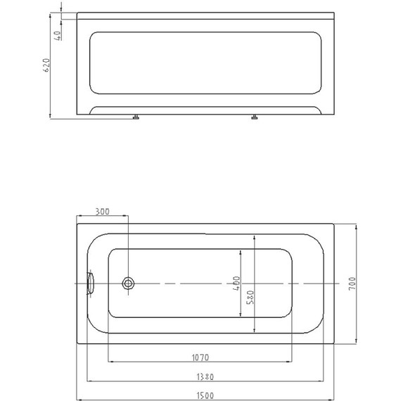 Ванна акриловая Aquatek Мия 150х70 см MIY150-0000001, Размер - мм: 1500х700 - фото 14