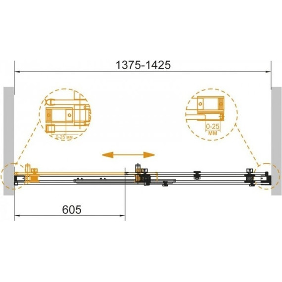 Душевая дверь Cezares 140 см STYLUS-SOFT-BF-1-140-C-Cr, хром/прозрачное - фото, картинка 2 Душевая дверь Cezares 140 см STYLUS-SOFT-BF-1-140-C-Cr, хром/прозрачное - фото 2