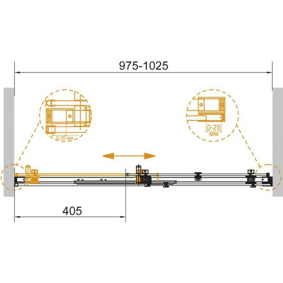 Душевая дверь Cezares 100 см STYLUS-SOFT-BF-1-100-C-Cr, хром/прозрачное - фото 2