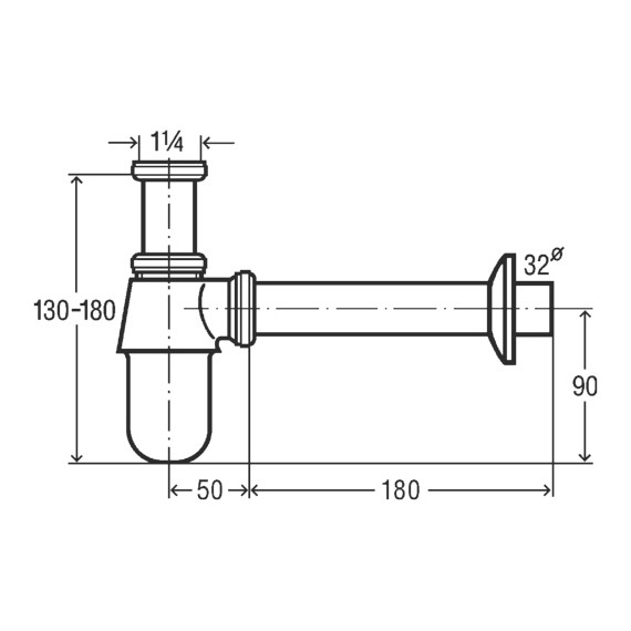Сифон для умывальника Viega 100674 DN32 - фото 2