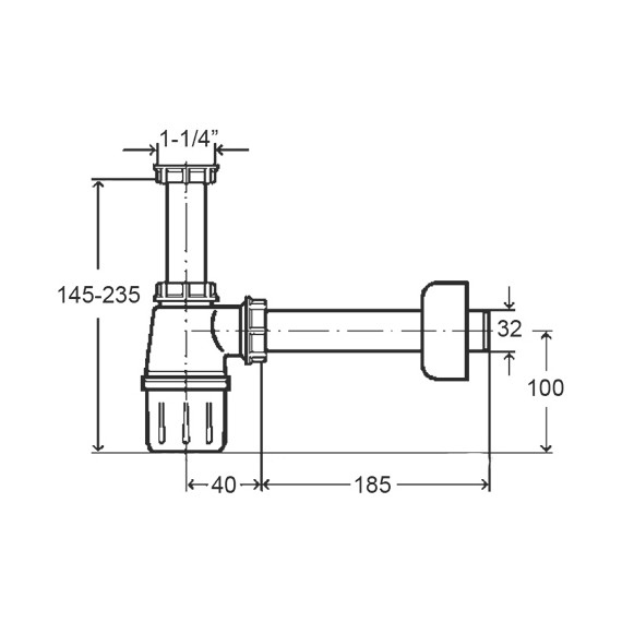 Сифон для умывальника Viega 108694 DN32 - фото 2