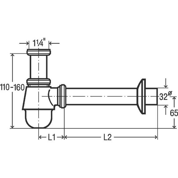Сифон для биде Viega 114619 DN32 - фото 2
