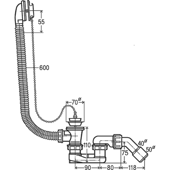 Сифон для ванны Viega 311537 металл - фото 2