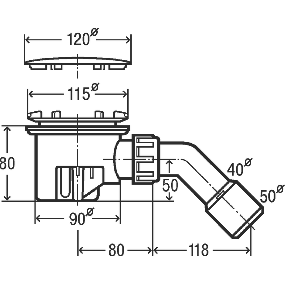 Сифон для душевого поддона Viega Tempoplex 364786 DN90 - фото, картинка 2 Сифон для душевого поддона Viega Tempoplex 364786 DN90 - фото 2