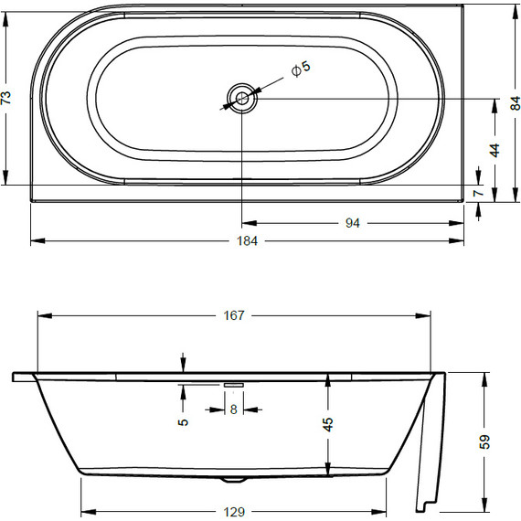 Ванна акриловая Riho DESIRE (LED) 184x84 см B087002005 R - фото, картинка 4 Ванна акриловая Riho DESIRE (LED) 184x84 см B087002005 R - фото 4