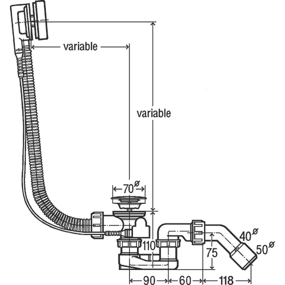 Сифон для ванны Viega Simplex 595678 пластик - фото 2