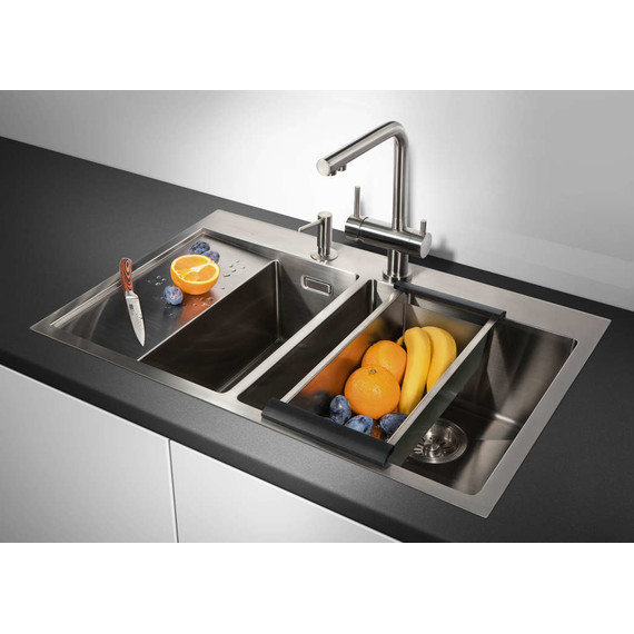 Кухонная мойка Omoikiri AKISAME 78-2-IN-R (4973063) 1,2 мм, нержавеющая сталь, Цвет производителя: нержавеющая сталь матовая - фото 6