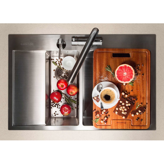 Кухонная мойка Omoikiri AKISAME 78-2-IN-R (4973063) 1,2 мм, нержавеющая сталь, Цвет производителя: нержавеющая сталь матовая - фото 7