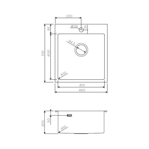 Кухонная мойка Omoikiri AKISAME 46-IN (4973057) 1,2 мм, нержавеющая сталь, Цвет производителя: нержавеющая сталь матовая - фото 4