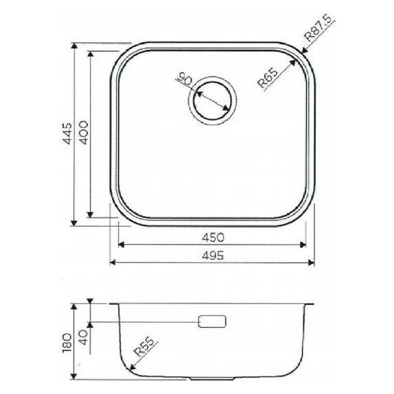 Кухонная мойка Omoikiri OMI 49-U-IN (4993066) 0,8 мм, нержавеющая сталь, Цвет производителя: нержавеющая сталь матовая - фото 7