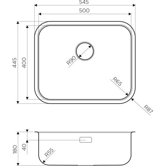 Кухонная мойка Omoikiri OMI 54-U/IF-IN (4993488) 0,8 мм, нержавеющая сталь, Цвет производителя: нержавеющая сталь матовая - фото 8