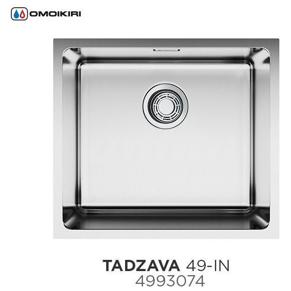 Кухонная мойка Omoikiri TADZAVA 49-IN (4993074) 0,9 мм, нержавеющая сталь, Цвет производителя: нержавеющая сталь матовая - фото 2