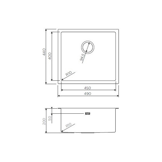 Кухонная мойка Omoikiri TAKI 49-U/IF-LG (4973523) 1,2 мм, светлое золото, Цвет производителя: светлое золото - фото 7