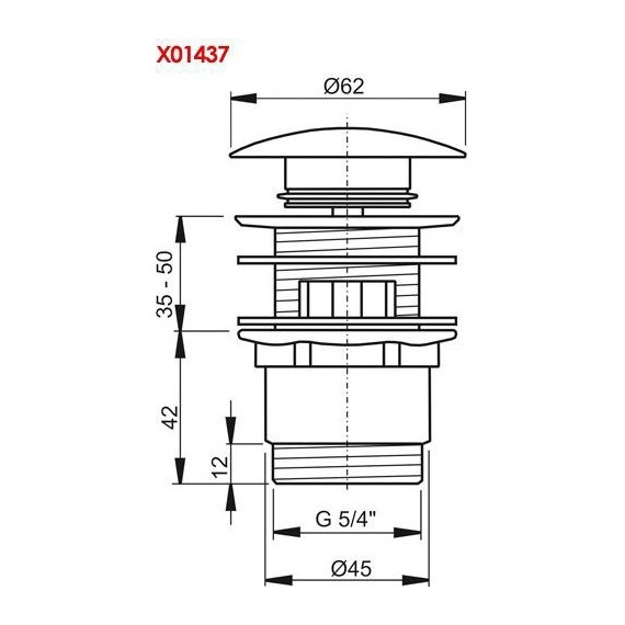 Донный клапан Ravak X01437 - фото, картинка 2 Донный клапан Ravak X01437 - фото 2