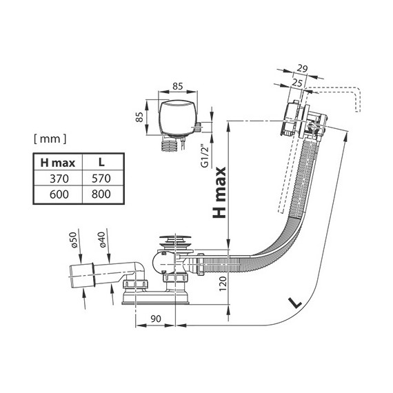 Сифон для ванны Ravak X01504 металл - фото 4