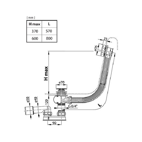 Сифон для ванны Ravak X01305 металл - фото, картинка 2 Сифон для ванны Ravak X01305 металл - фото 2