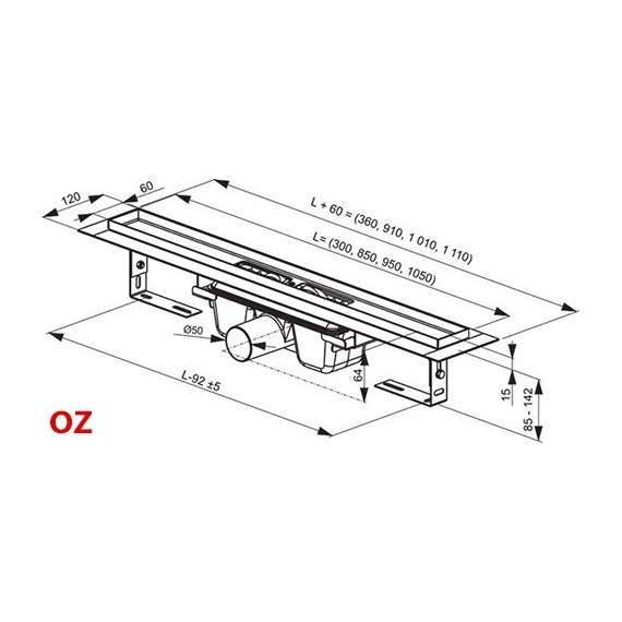 Трап Ravak Chrome 750 X01621, Цвет производителя: нержавеющая сталь/мат, Размер трапа: 750 - фото 4