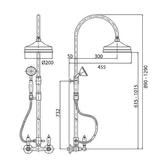 Душевая стойка Cezares First CD 01 Bi, Цвет производителя: хром - фото 2