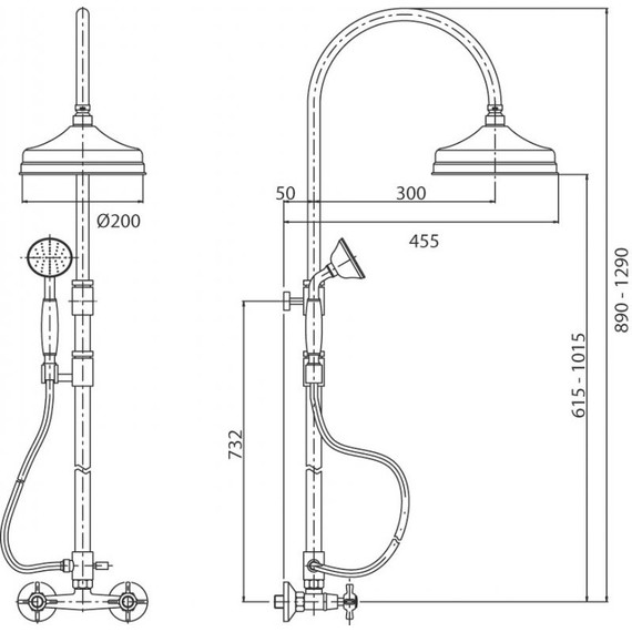 Душевая стойка Cezares Golf CD 03/24 M - фото 2